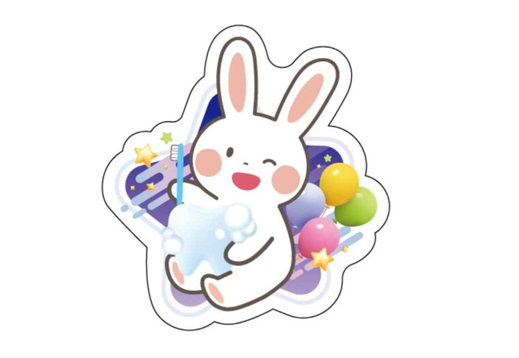 はみがきうさぎの限定アクリルキーホルダー